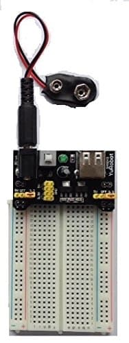Breadboard Kit with 400 Point Solderless PCB Breadboard, MB-102 Breadboard Power Supply Module, Battery snap power cable