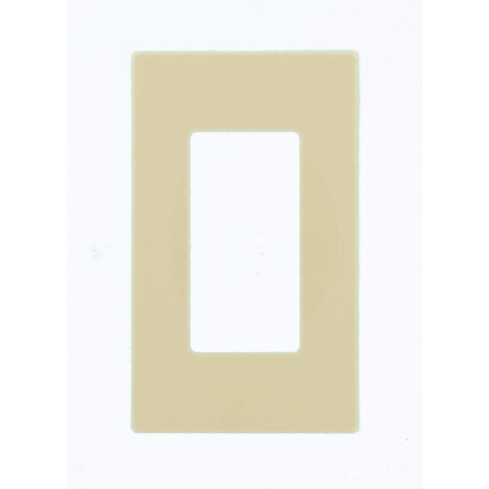 Leviton 1-Gang Decora Plus Screwless Wall Plate, 80301-SI, Ivory