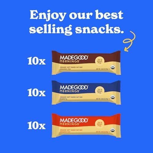 MadeGood Mornings Soft-Baked Oat Bars Variety Pack (Variety)
