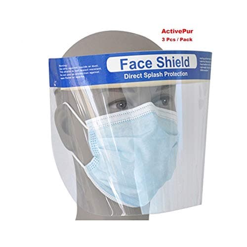 ActivePur 5 Pcs Anti-fog Protective Face Visor, body fluids spray face shield + FREE 1 Pcs protective cover while supply last.