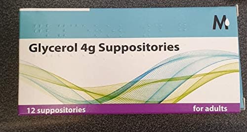 (Glycerol) Suppositories 4g Adult – Pack of 12 – Gentle Relief from Occasional Constipation