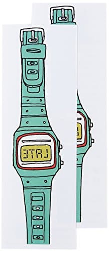 Tattly Temporary Tattoos, You're Late/Turquoise, 0.1 Ounce