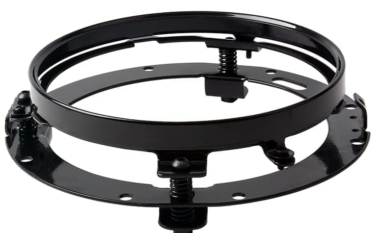 Tugwuetlwu Chrome 7 inch Round Headlight Ring Mounting Bracket for Motorcycle