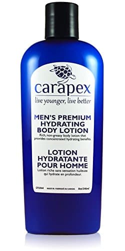 Body Lotion for Men - Carapex Premium Hydrating Body Lotion for Men, Natural Unscented Body & Hand Lotion for Dry Skin, Sensitive Skin, Rough Skin, No Parabens, Non Greasy, 8oz (Single)