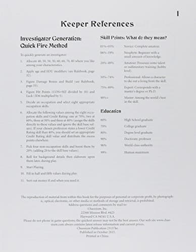 Call of Cthulhu Keeper Screen Pack