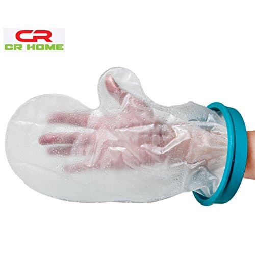 Waterproof Hand Cast Cover for Shower- Keep Dry & Protect Bandages, Cuts, Casts - Slip On & Reusable for Swimming Pool & Washing Dishes. Rubber Seal is Water Tight & Submersible for Kids & Adults