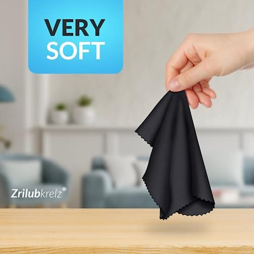 Zrilubkrelz® 8 Glasses Cleaning Cloth - 20x20cm - 8x8Inch - Extra Soft - Eyeglasses Cleaning Cloths