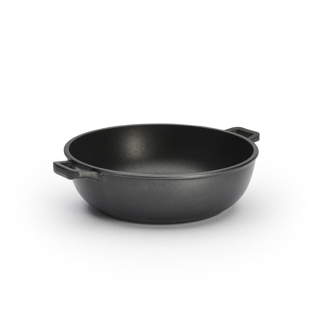 De BuyerChoc Extreme Sautepan with 2 Handles, 24 cm, Black