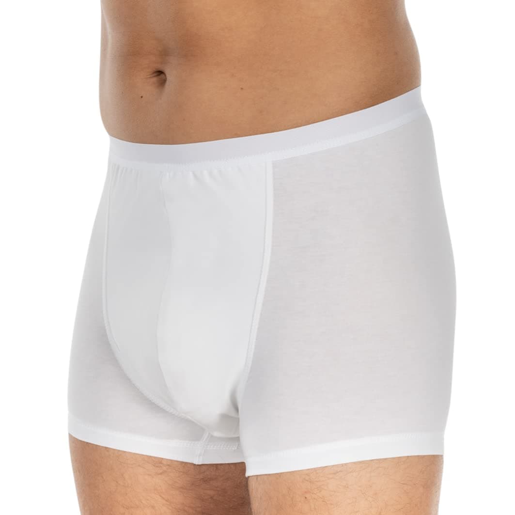 Suprima 1263 BodyGuard6 Men's Boxers for Incontinence Pads (White, Medium)