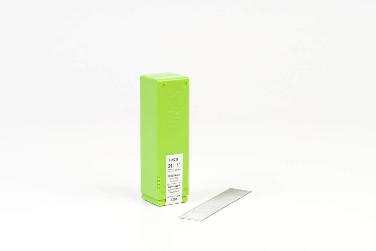 GREXPower Tools H8/25L 21 Gauge 1-Inch Length Galvanized Brad Nails (5,000 per Box), 1 Inch