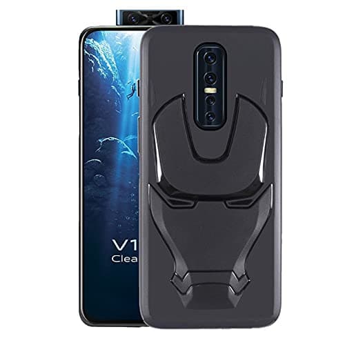 VIDO 3D Iron Man Avengers Back Case,360 Degree Protection,Shock Proof,Screen & Camera Protection,Soft Silicon Rubberised Back Cover Suitable for Vivo V17 Pro