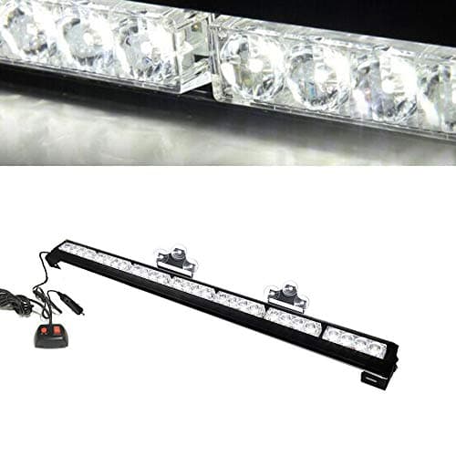 Oglight 31.5" 28 LED Emergency Strobe Deck Grille Police Strobe Warning Light for Ambulance/Traffic/Police/Fire Fighter/Car/Truck(White)