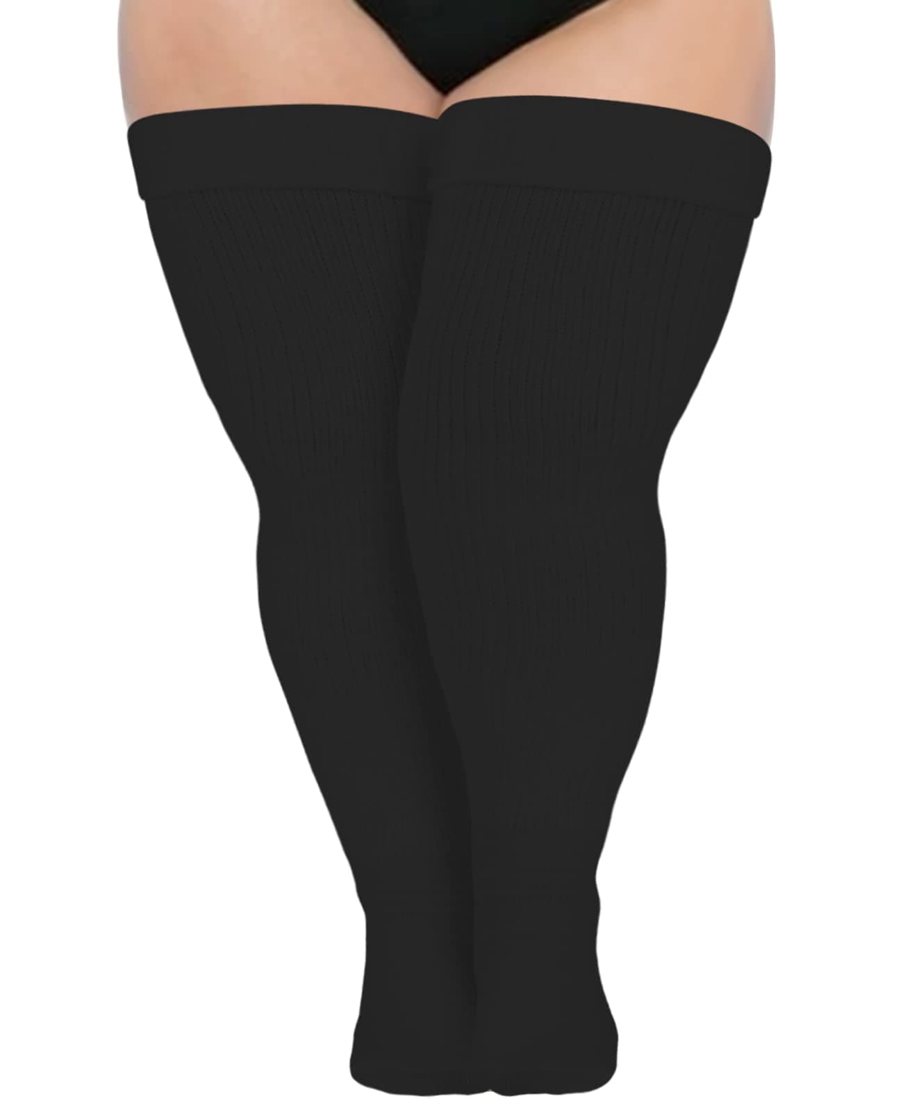 Plus Size Thigh High Socks for Thick Thighs Women- Extra Long Widened Extra Long Thick Knit