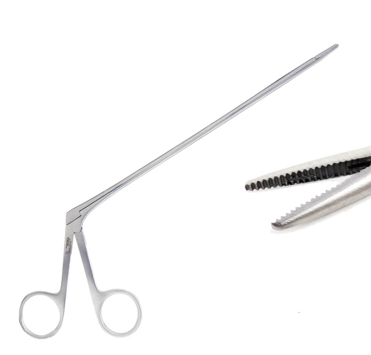 Premium Autoclave-able ENT Ear Alligator Forceps Ear Wax Removing Tools Shank Serrated Straight Made of Premium Grade Stainless Steel (8 Inches)