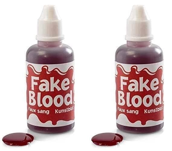 Fake Blood for Prank and Hallowin, Create Spooky Party Decorations (Pack of 2)