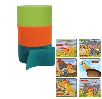Lion Guard Coordinating Crepe Streamer Set (3) Lion King Birthday Party Supplies