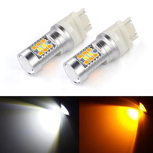 TOPOND Extremely Bright 3157 3155 3457 4157 Switchback LED Bulbs High Power 3030 SMD Chipsets Dual Color White/Yellow LED Lights Lamps for Turn Signal Lights