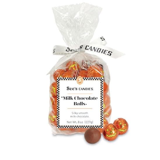 See's Candies 8 oz Halloween Milk Chocolate Balls