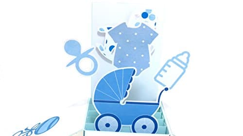 Baby Boy Card - Handmade Greeting Card Box Baby Shower