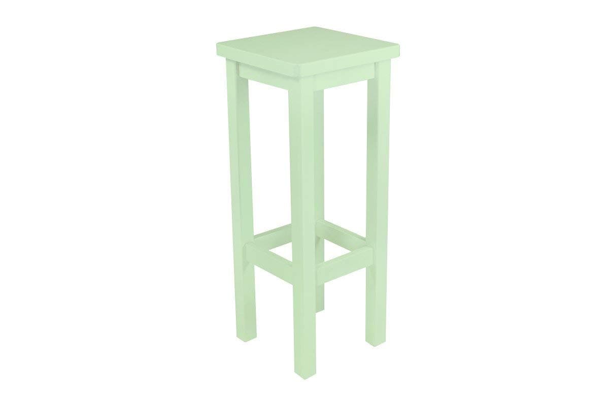 ABC MEUBLES Wood Bar Stool – Made in France – S26 PASTEL GREEN