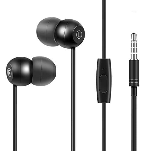 Wired Headphones, in-Ear Earphones Earbuds, Noise Cancelling Sweatproof Sports Metal Earphones, Stereo Sound Bass Built-in Mic Android Smartphones, 6s/6/5s/SE, Galaxy,Tablets, MP3 Players More