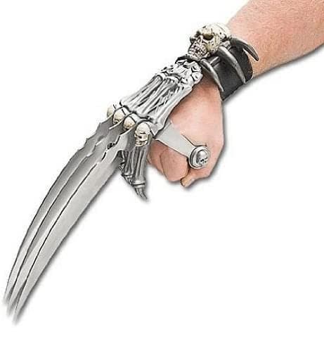 PK-6315 Skull & Bones Gauntlet Style Hand Claws Fixed Knife Dagger f9467h3l Sword rnl7ey8zg55 Steel Edge