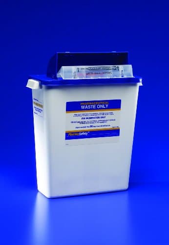 Case Of 5 PHARMASAFETY Sharps Disposal Containers