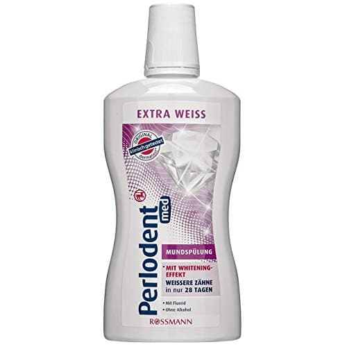 1 x Perlodent med MOUTHWASH WITH WHITENING EFFECT WHITE TEETH in just 28 DAYS - Dermatest clinically tested