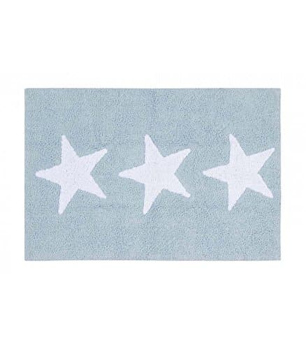 Washable Rug Three Stars - Blue - 120x80 cm
