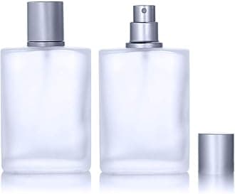 2 Pack 50ml/1.69 Oz Empty Frosted Glass Spray Bottles Perfume Atomizer, Refillable Fine Mist Spray Empty Perfume Bottles with 4 kinds of perfume dispenser (2 Pack 50ml/1.69 Oz Frosted Bottles)