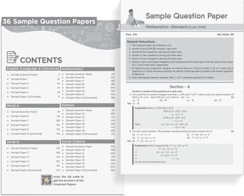 Oswal - Gurukul Best Bundle of Last Years 10 Solved Papers and 36 Sample Question Papers for CBSE Class 10 Exam 2023 (Set of 2) : Math Standard, English, Science, Social Science, Hindi A & Hindi B