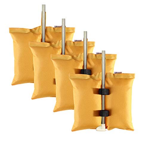 Canopy Weight Bags for Pop up Tent, 4pcs/Pack Leg Weights Sand Bags for Instant Outdoor Sun Shelter Canopy Legs, Heavy Duty Stability Sandbag Weighted Feet Bag