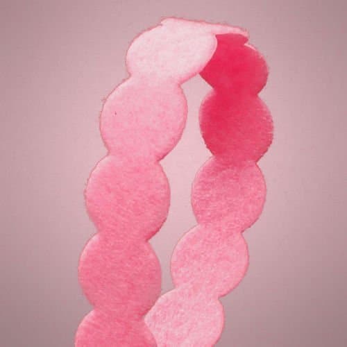 Ribbons Decorations Ribbons For Gifts Circles Felt Trim 5/8 inch wide select color/price for 2 yard Ribbons Kids Ribbons in Bulk (Pink)