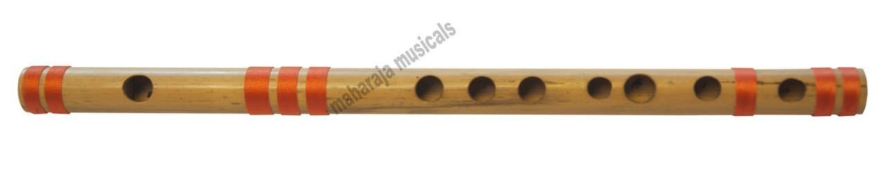 Maharaja Musicals Bansuri Flute Indian, Scale B Natural Medium 10 Inches, Concert Quality Indian Bansuri - Bamboo Flute, Nylon Pipe Bag Included, Correctly Tuned, Hindustani (PDI-356)