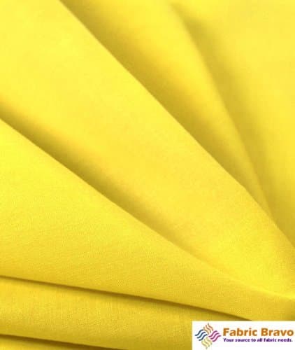 1 X Yellow 60" Wide Premium Cotton Blend Broadcloth Fabric by The Yard