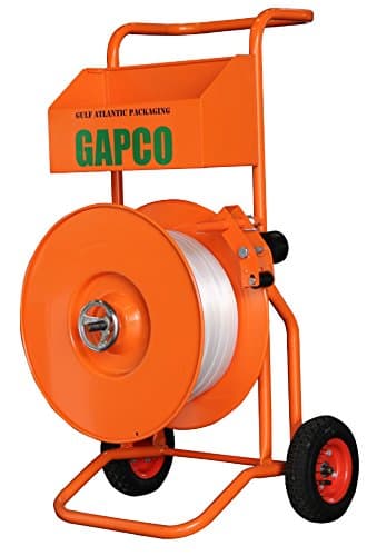 GAPCO T-75 Deluxe Heavy Duty Banding Cart That Works with Composite Cord Strapping and Polypropylene (PP) Strapping Coils with 8 x 8 Core