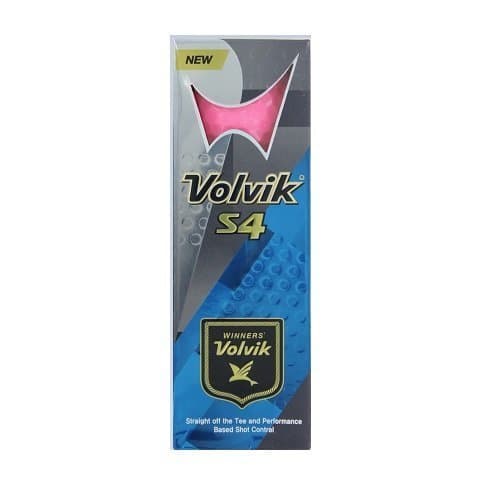 Volvik S4 Golf Balls x Sleeve of 3 (Pink)
