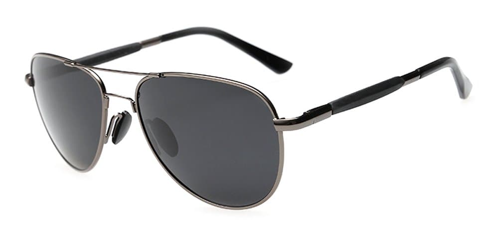 Outray Men's Aviator Polarized Sunglasses 109a1 Gun/Grey