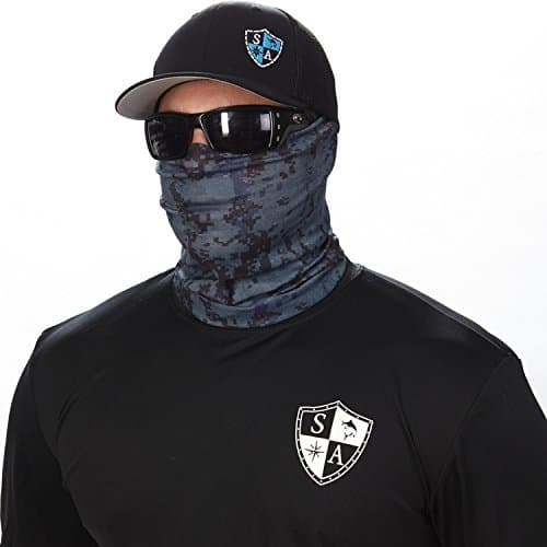 Salt Armour Men's SPF Blue Digital Camo Face Shield (fits all, blue digital camo)