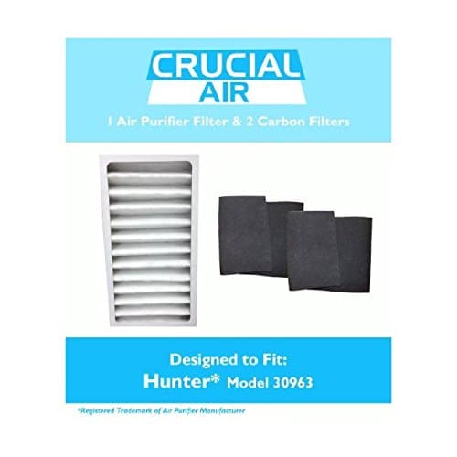 Crucial Air Purifier Filter and Carbon Filters – Compatible with Hunter Brand Filter Part # 30901, 30903, 30907, 30958, 30959, 30963 – Models 30710, 30711, 30730 – Bulk Packs (3 Pack)