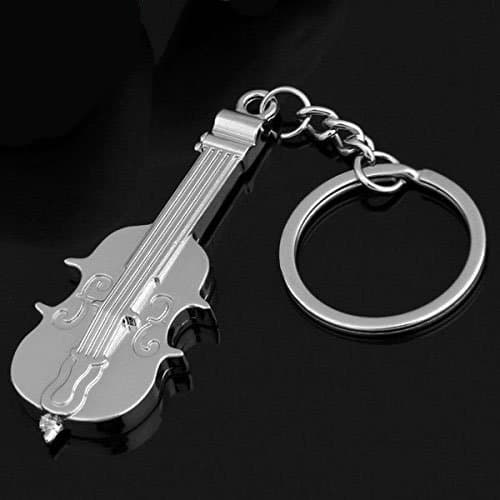 Violin Metal Keychain Keyring - Key Chain Charm