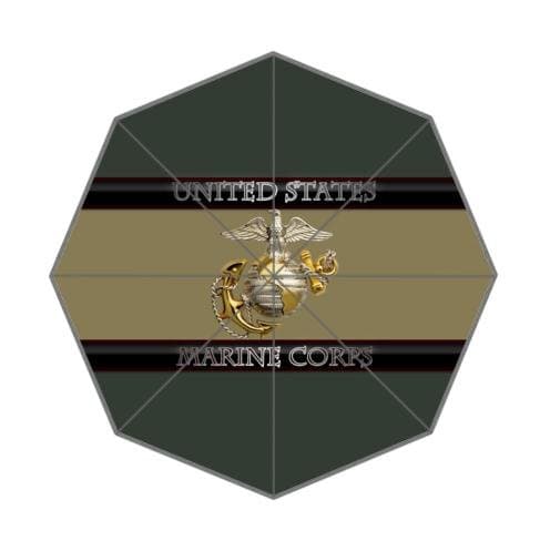 Symple United States Marine Corps Design Umbrella - USMC Auto Foldable Umbrella