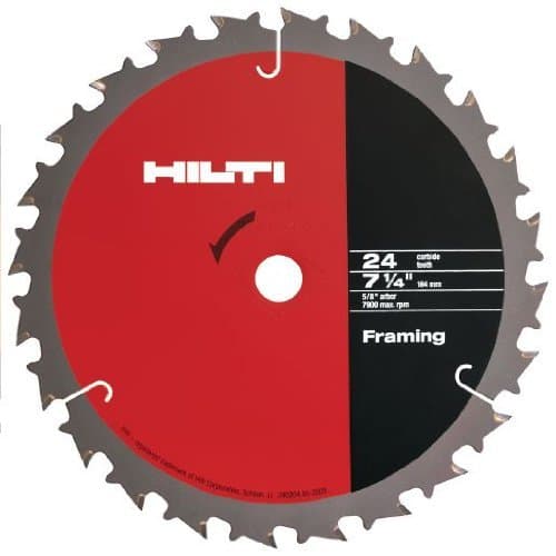 Hilti SCB W/W-CSC 7-1/4" x T24 GP General Purpose Circular Saw Blades for Wood - 290210 - Pack of 10