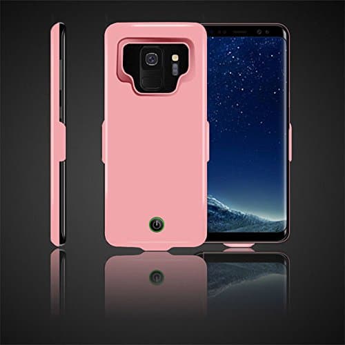 OUYAWEI Portable High Capacity External Charging Case 7000mAh Extended Battery Protective Case for Samsung Galaxy S9/S9Plus Rose Gold S9 Plus