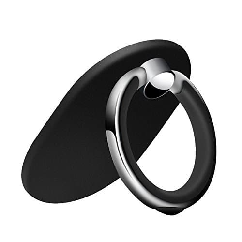 Kamikey Cell Phone Finger Ring Stand, 360 Degree Rotating Smartphone Ring Holder Universal Cell Phone Ring For All Iphone Ipad Tablets Mobile Phones (black1)