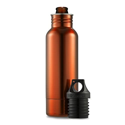 BottleKeeper OR01 1.0 The Original Stainless Steel Bottle Holder and Insulator to Keep Your Beer Colder, 12 oz, Orange