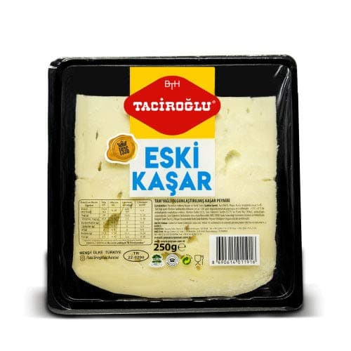 TACIROGLU Turkish, AGED KASHKAVAL 250GR (Pack of 2) Halal (Eski Kasar)