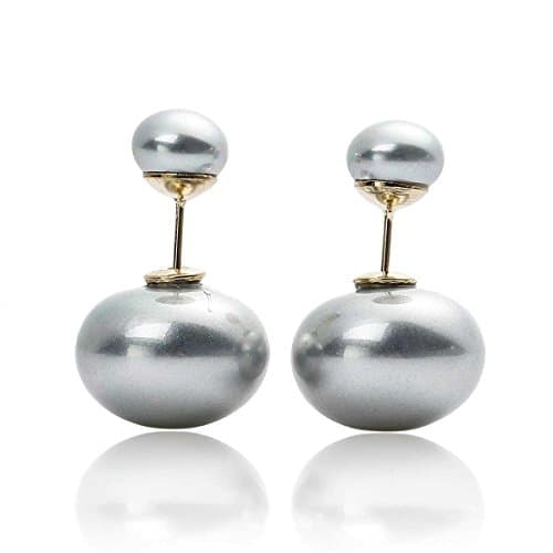 Sexy Sparkles Double Sided Front Back Peek A Boo Ball Earrings Ear Post Stud Ball Womens