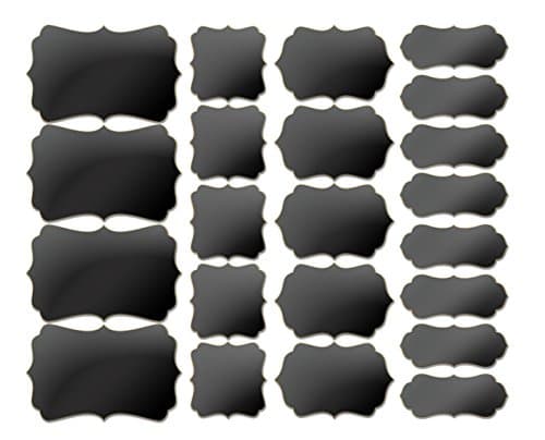 22 Fancy Rectangle Chalkboard Sticker Variety Pack - self adhesive chalkboard labels