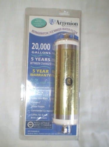Argenion Refrigerator/Ice Maker Water filter 5 Year life. 20,000 Gallon.